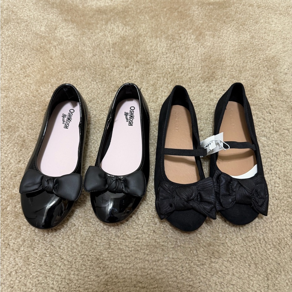 OshKosh Black Bow Flats for Kids